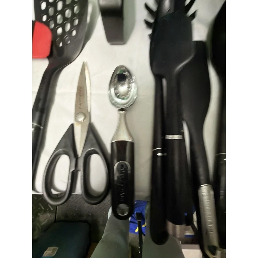 Mixed Brand Kitchen Utensil Set w/ Holder – Silicone Tools,‎ Whisk, Shears